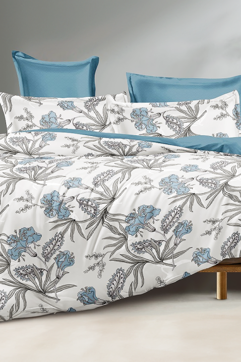 Lenjerie de pat TIOSEMA 200x220 cm bumbac 4 piese, Culoare: multicolor, IVET.RO - Reduceri de până la -80%