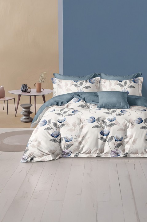 Lenjerie de pat BLOPELXA 200x220 cm bumbac 4 piese, Culoare: multicolor, IVET.RO - Reduceri de până la -80%
