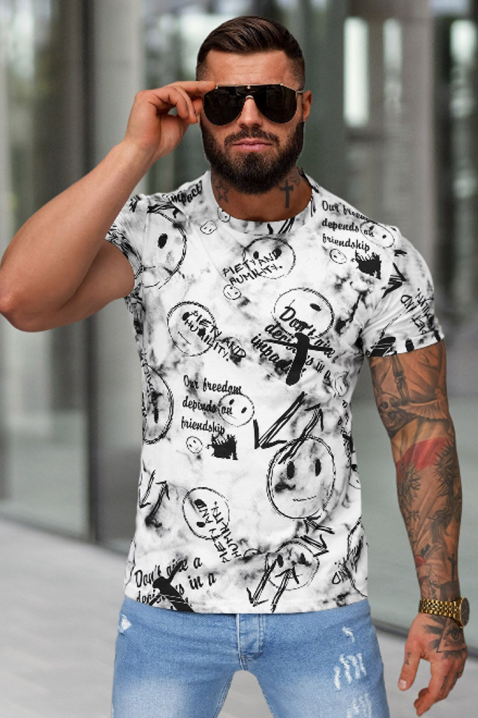 Tricou bărbați MEZDO, Culoare: negru și alb, IVET.RO - Reduceri de până la -80%