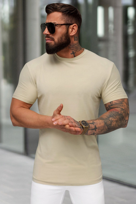 Tricou bărbați MOZKO BEIGE, Culoare: bej, IVET.RO - Reduceri de până la -80%