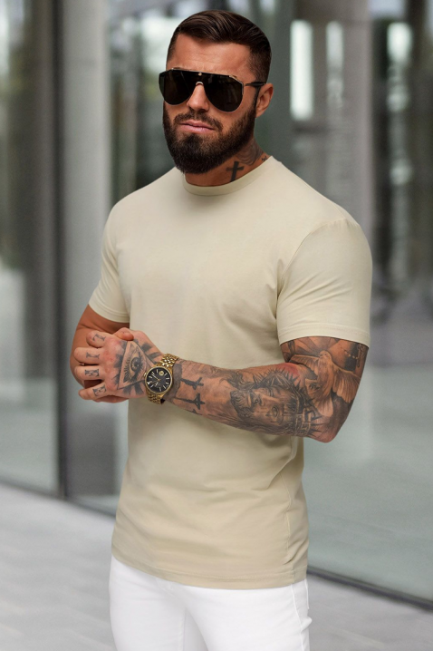 Tricou bărbați MOZKO BEIGE, Culoare: bej, IVET.RO - Reduceri de până la -80%