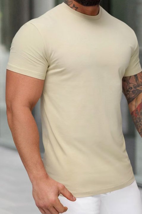 Tricou bărbați MOZKO BEIGE, Culoare: bej, IVET.RO - Reduceri de până la -80%