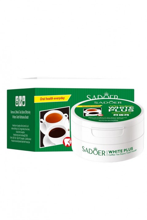 Pudra pentru albirea dintilor SADOER Whitening PlusIVET.RO - Reduceri de până la -80%