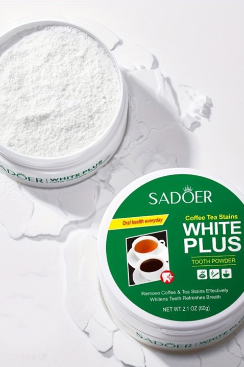 Pudra pentru albirea dintilor SADOER Whitening PlusIVET.RO - Reduceri de până la -80%
