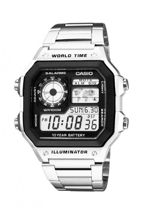 Ceas pentru bărbați CASIO AE-1200WHD-1AVDF, Culoare: argintiu, IVET.RO - Reduceri de până la -80%