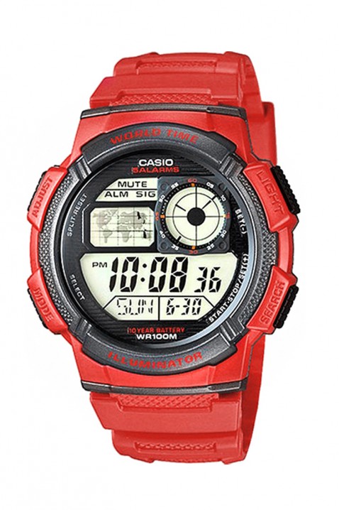 Ceas pentru bărbați CASIO AE-1000W-4AVDF, Culoare: roșu, IVET.RO - Reduceri de până la -80%
