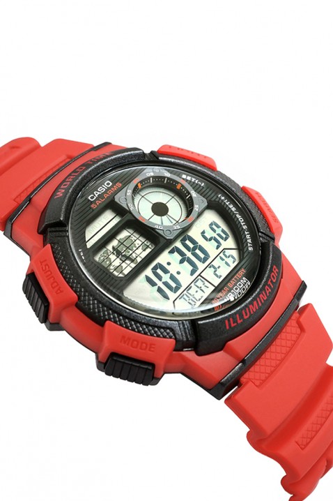 Ceas pentru bărbați CASIO AE-1000W-4AVDF, Culoare: roșu, IVET.RO - Reduceri de până la -80%