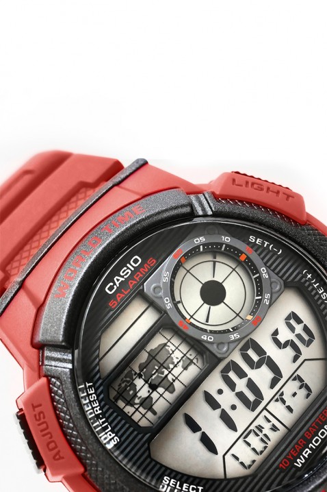 Ceas pentru bărbați CASIO AE-1000W-4AVDF, Culoare: roșu, IVET.RO - Reduceri de până la -80%