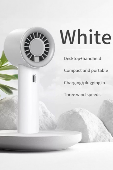 Ventilator mini manual ROBY WHITE, Culoare: alb, IVET.RO - Reduceri de până la -80%