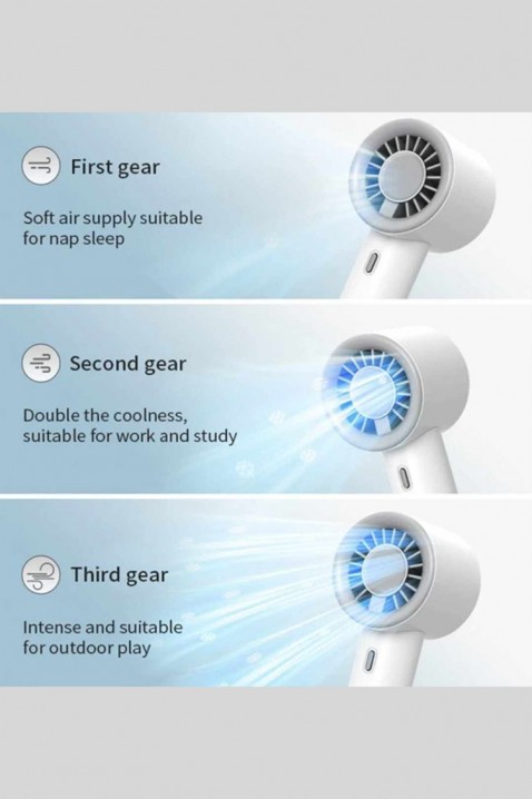 Ventilator mini manual ROBY WHITE, Culoare: alb, IVET.RO - Reduceri de până la -80%