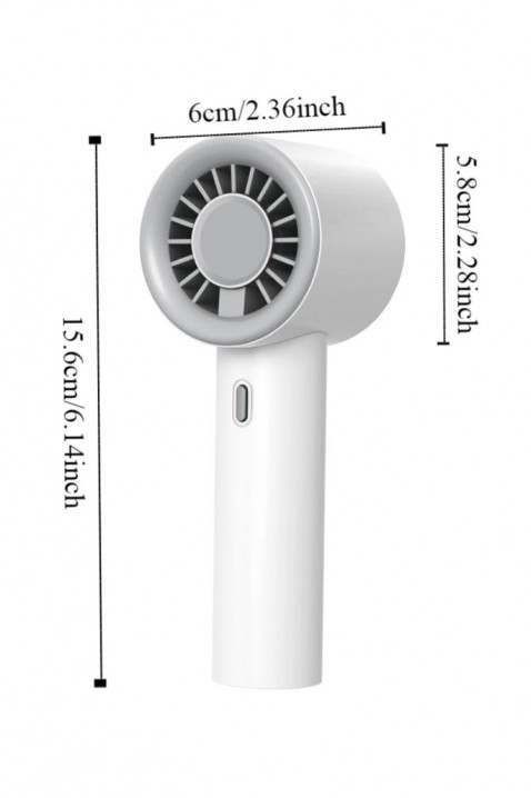 Ventilator mini manual ROBY WHITE, Culoare: alb, IVET.RO - Reduceri de până la -80%