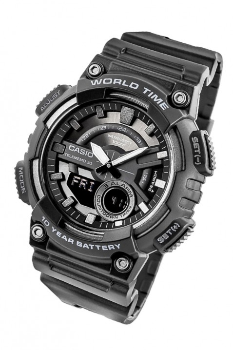 Ceas pentru bărbați CASIO AEQ-110W-1BVDF, Culoare: negru, IVET.RO - Reduceri de până la -80%