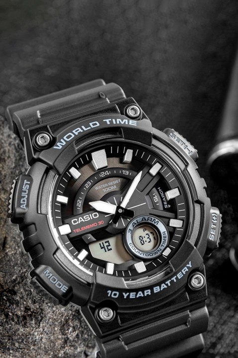 Ceas pentru bărbați CASIO AEQ-110W-1AVDF, Culoare: negru, IVET.RO - Reduceri de până la -80%