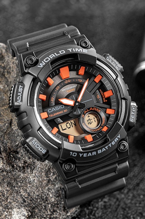 Ceas pentru bărbați CASIO AEQ-110W-1A2VDF, Culoare: negru, IVET.RO - Reduceri de până la -80%