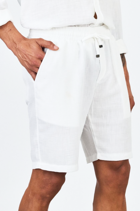 Pantaloni scurți pentru bărbați JORVO WHITE, Culoare: alb, IVET.RO - Reduceri de până la -80%