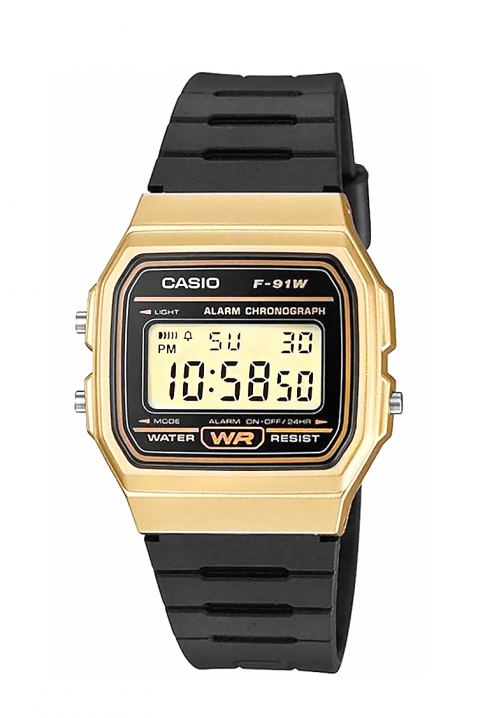Ceas CASIO F-91WM-9ADF, Culoare: negru cu auriu, IVET.RO - Reduceri de până la -80%