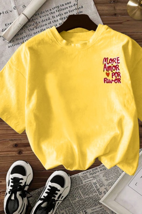 Tricou AMORE YELLOW, Culoare: galben, IVET.RO - Reduceri de până la -80%
