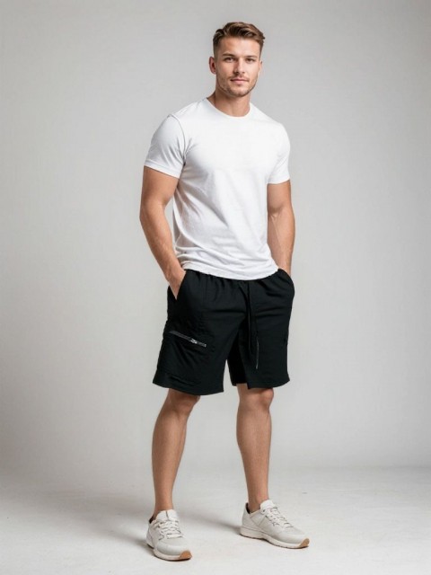 Pantaloni scurți pentru bărbați BINERFO BLACK, Culoare: negru, IVET.RO - Reduceri de până la -80%