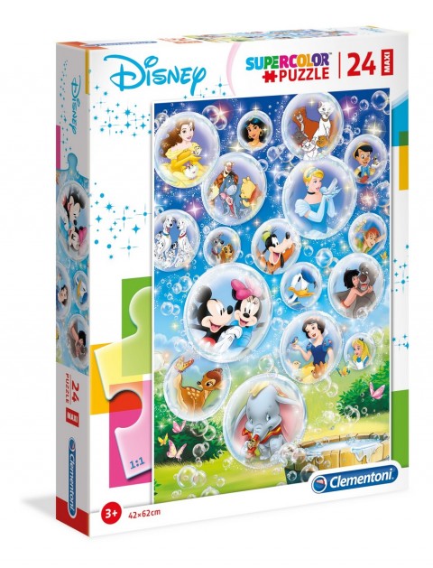 Puzzle pentru copii Clementoni 24 de piese maxi - Personaje clasice Disney în bule de săpunIVET.RO - Reduceri de până la -80%