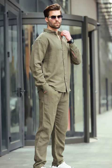 Set bărbați ROLDO KHAKI, Culoare: khaki, IVET.RO - Reduceri de până la -80%