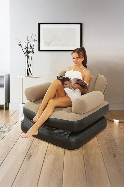 Fotoliu gonflabil extensibil ORBY BEIGE, Culoare: bej, IVET.RO - Reduceri de până la -80%