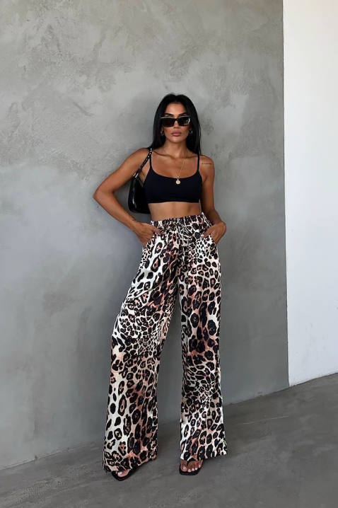 Pantaloni BORSILZA BROWN, Culoare: leopard, IVET.RO - Reduceri de până la -80%