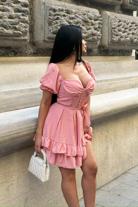 Rochie KEYVERZA PUDRA, Culoare: pudră, IVET.RO - Reduceri de până la -80%