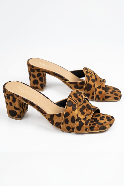 Papuci damă MAJIKA, Culoare: leopard, IVET.RO - Reduceri de până la -80%