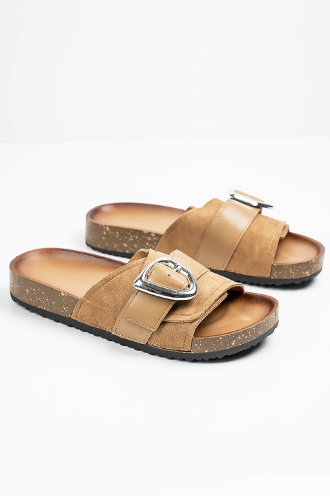 Papuci damă FELITTA BEIGE, Culoare: bej, IVET.RO - Reduceri de până la -80%