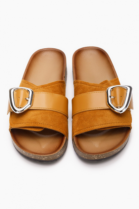 Papuci damă FELITTA CAMEL, Culoare: maro deschis    , IVET.RO - Reduceri de până la -80%