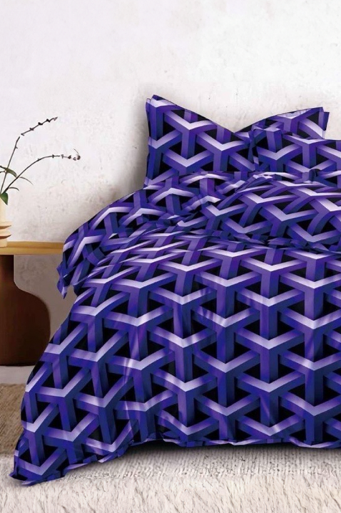 Lenjerie de pat RUNEXA 200x220 cm bumbac 4 piese, Culoare: lila, IVET.RO - Reduceri de până la -80%