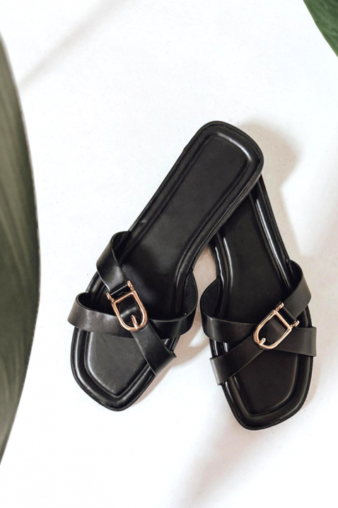 Papuci damă ORVELVA BLACK, Culoare: negru, IVET.RO - Reduceri de până la -80%