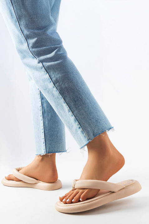 Papuci damă USBERZA BEIGE, Culoare: bej, IVET.RO - Reduceri de până la -80%