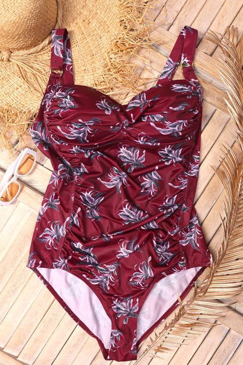 Costum de baie întreg COLORVA, Culoare: bordo, IVET.RO - Reduceri de până la -80%