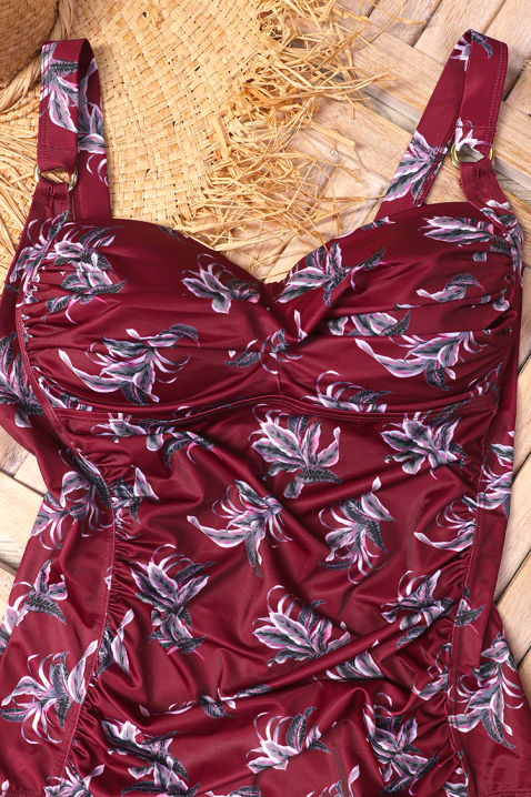 Costum de baie întreg COLORVA, Culoare: bordo, IVET.RO - Reduceri de până la -80%