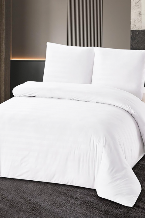 Lenjerie de pat KRONESA WHITE 200x220 cm bumbac - 3 piese, Culoare: alb, IVET.RO - Reduceri de până la -80%