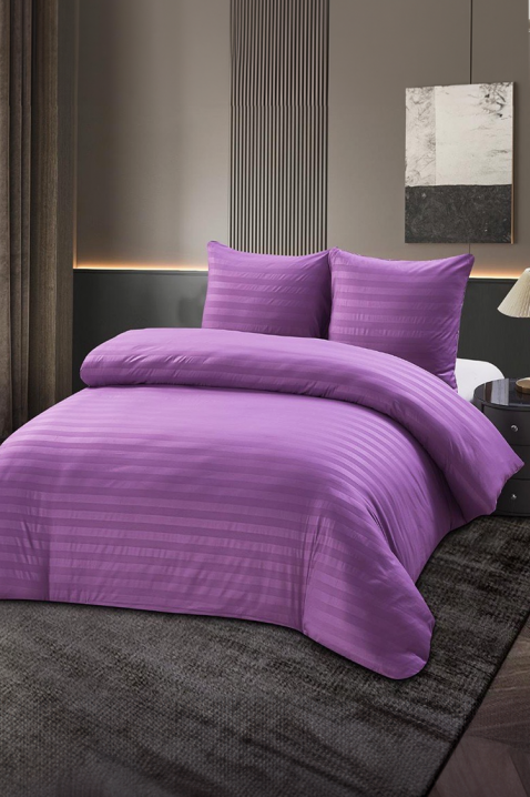 Lenjerie de pat KRONESA LILA 200x220 cm bumbac - 3 piese, Culoare: lila, IVET.RO - Reduceri de până la -80%