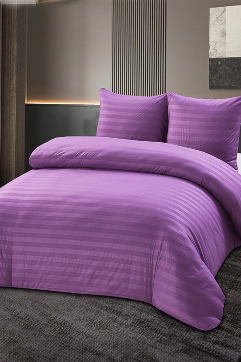 Lenjerie de pat KRONESA LILA 200x220 cm bumbac - 3 piese, Culoare: lila, IVET.RO - Reduceri de până la -80%