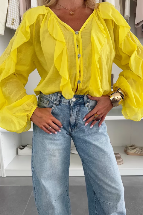 Bluză damă VEONINA YELLOW, Culoare: galben, IVET.RO - Reduceri de până la -80%