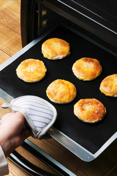 Suport din teflon pentru cuptor/grătar TEFORY - 4buc, Culoare: negru, IVET.RO - Reduceri de până la -80%