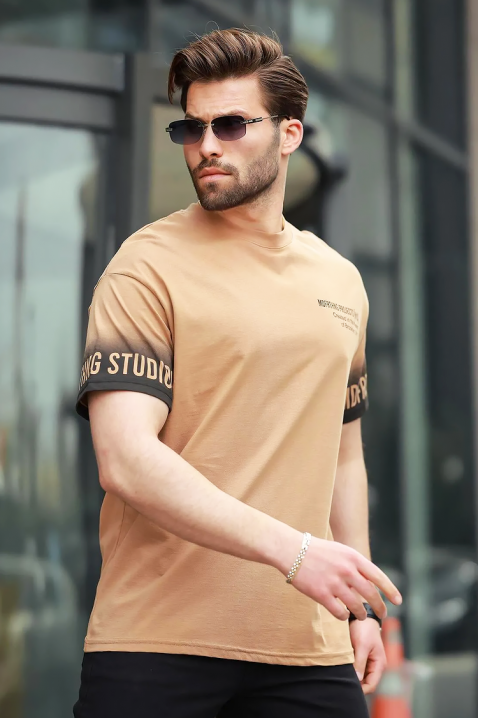 Tricou bărbați SHELVO BEIGE, Culoare: bej, IVET.RO - Reduceri de până la -80%