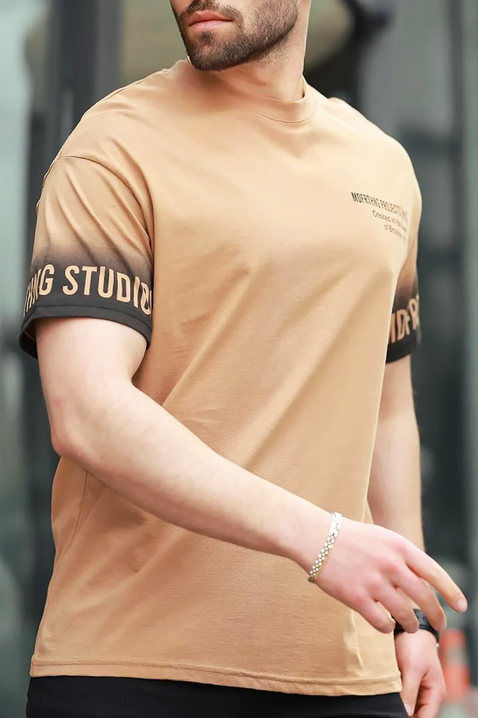 Tricou bărbați SHELVO BEIGE, Culoare: bej, IVET.RO - Reduceri de până la -80%