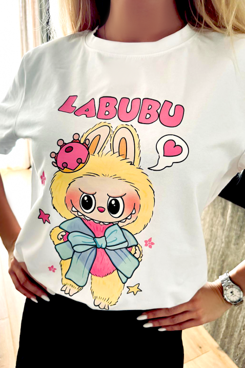 Tricou LABUBU RIBBON, Culoare: alb, IVET.RO - Reduceri de până la -80%