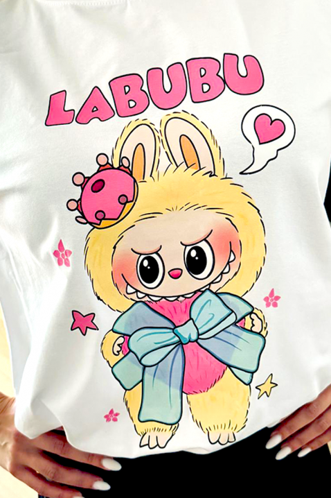 Tricou LABUBU RIBBON, Culoare: alb, IVET.RO - Reduceri de până la -80%