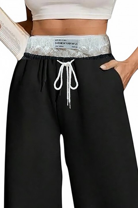 Pantaloni FASHINA, Culoare: negru, IVET.RO - Reduceri de până la -80%