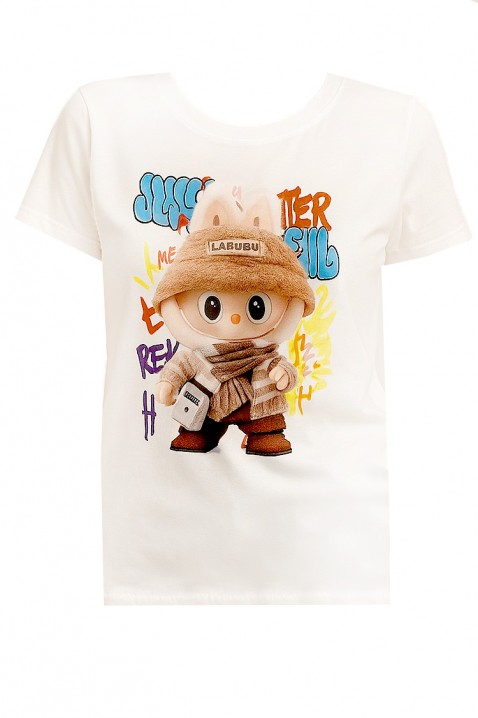 Tricou LABUBU HAT WHITE, Culoare: alb, IVET.RO - Reduceri de până la -80%