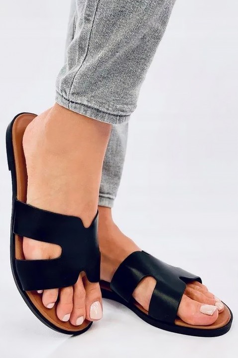 Papuci damă HERMESINA BLACK, Culoare: negru, IVET.RO - Reduceri de până la -80%