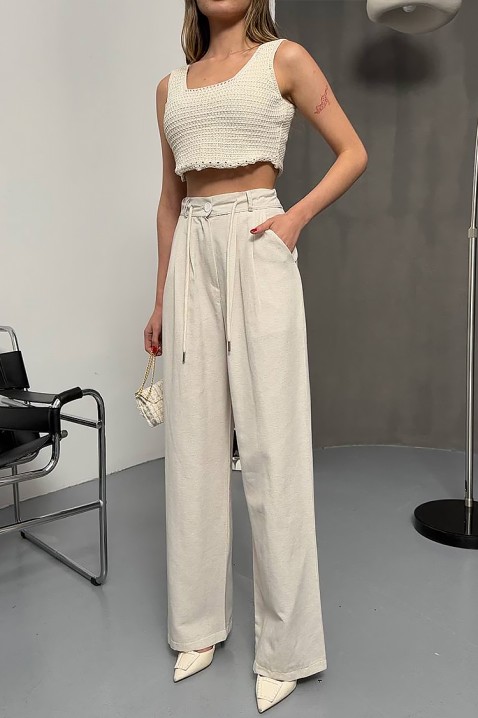 Pantaloni RIVELZA, Culoare: ecru, IVET.RO - Reduceri de până la -80%
