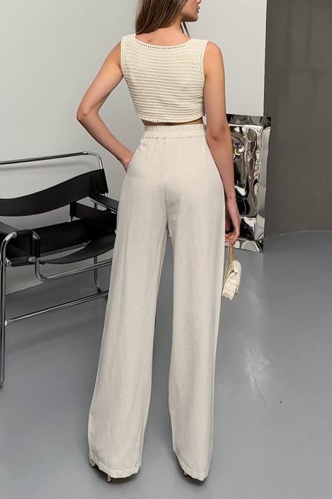 Pantaloni RIVELZA, Culoare: ecru, IVET.RO - Reduceri de până la -80%