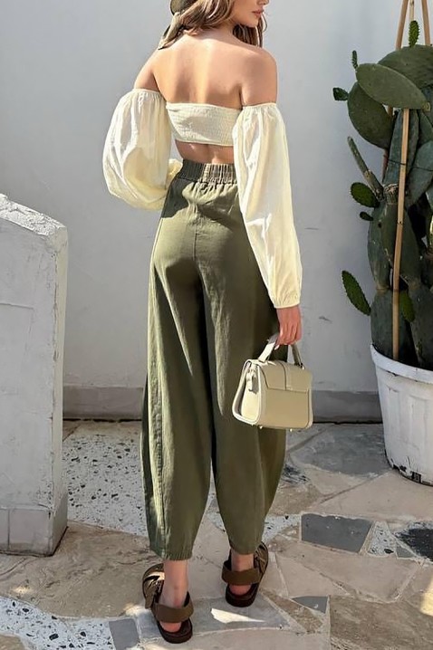 Pantaloni AMORANA, Culoare: khaki, IVET.RO - Reduceri de până la -80%